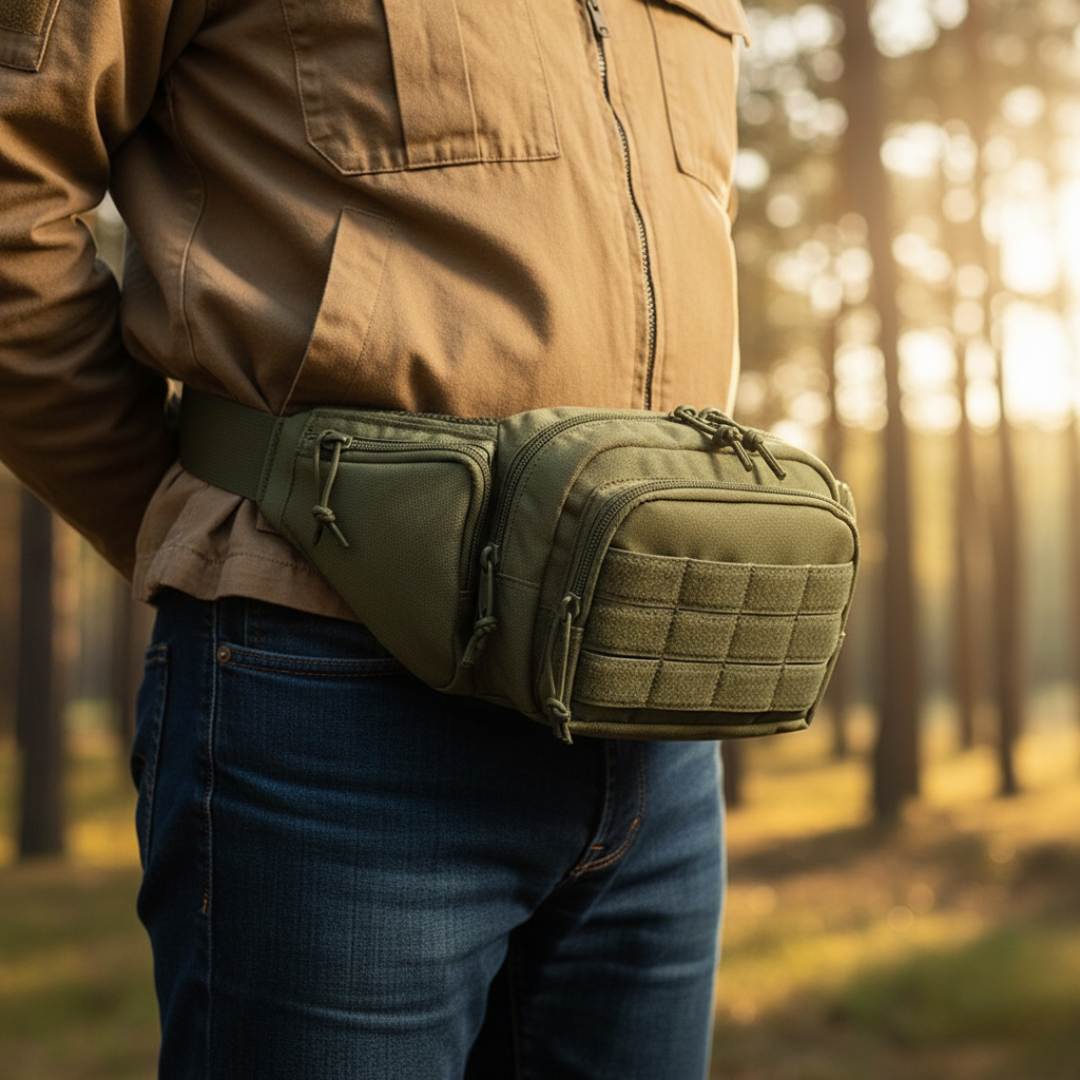 Lightweight Multi-compartment Rugged Waist Bag