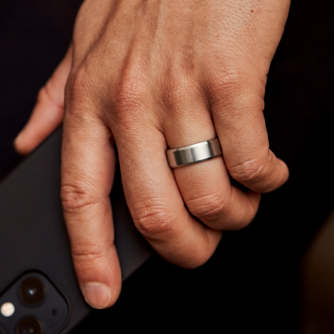 Valor Ring — Brushed Titanium Steel Ring for Everyday Strength