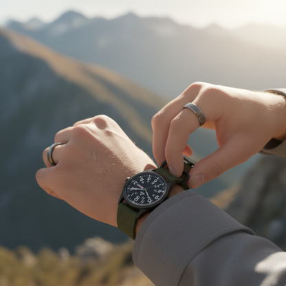 Valor Ring — Brushed Titanium Steel Ring for Everyday Strength