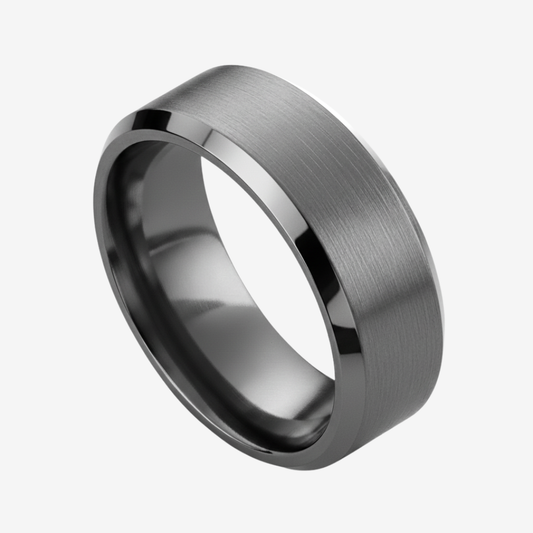 Valor Ring — Brushed Titanium Steel Ring for Everyday Strength